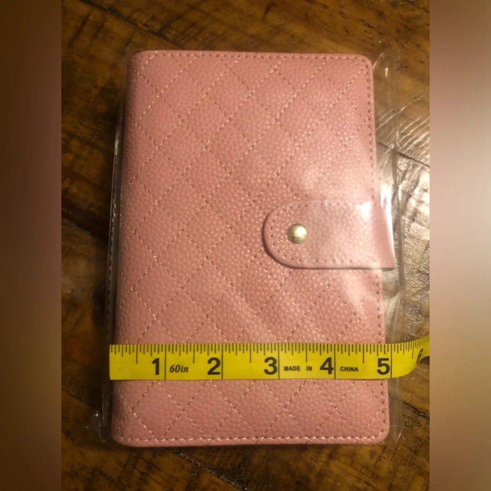 Quilted luxury a6 neutral pink planner binder agenda journal organizer memo book